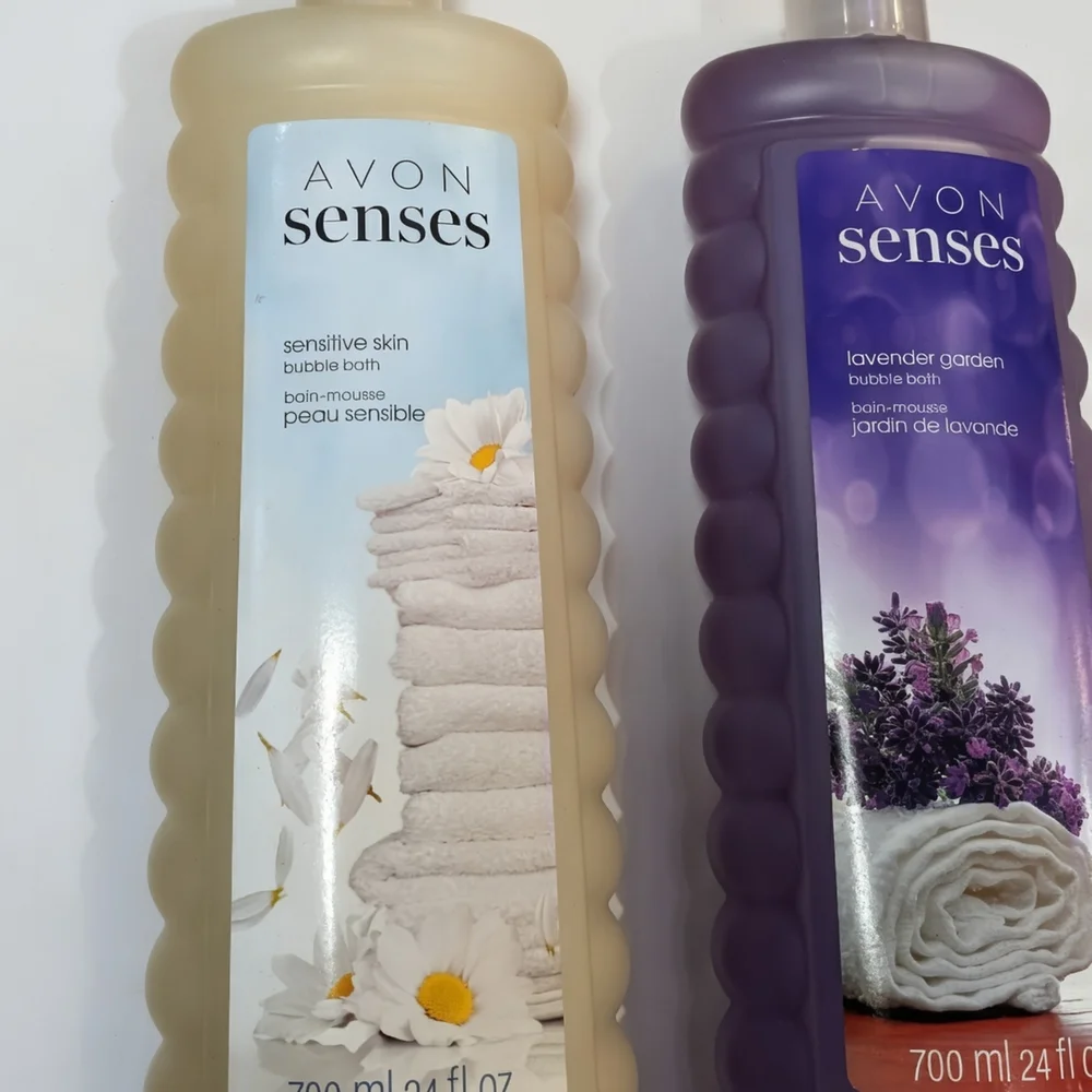 Avon Senses Bath Soak Duo - Cream and Purple